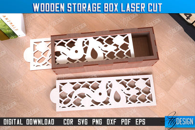 Wooden Storage Boxes | Jewelry Box | Gift Box | Organizer | CNC File SVG Fly Design 