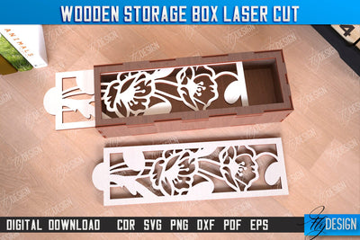 Wooden Storage Boxes | Jewelry Box | Gift Box | Organizer | CNC File SVG Fly Design 