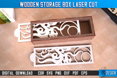 Wooden Storage Boxes | Jewelry Box | Gift Box | Organizer | CNC File SVG Fly Design 