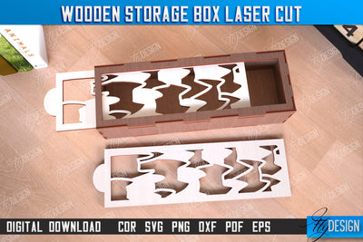 Wooden Storage Boxes | Jewelry Box | Gift Box | Organizer | CNC File SVG Fly Design 