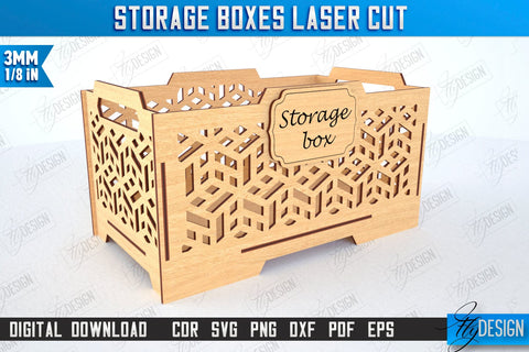 Wooden Storage Boxes Laser Cut Bundle | Jewelry Box | Gift Box | Organizer | CNC Files SVG Fly Design 