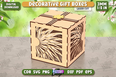 Wooden Storage Boxes Laser Cut Bundle | Jewelry Boxes | Gift Boxes | Organizer | CNC Files SVG The T Store Design 