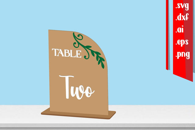 Wooden Table Numbers SVG zafrans studio 