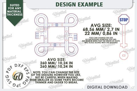 Wooden Toy Car Track Laser Cut Bundle. Kids Toy SVG SVG Evgenyia Guschina 