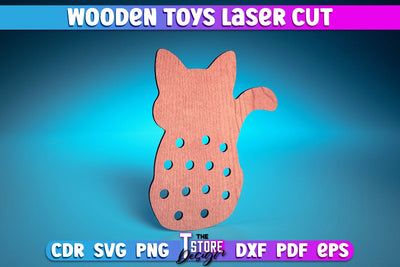 Wooden Toys Laser Cut | Toys Laser Cut Design | CNC Files SVG The T Store Design 