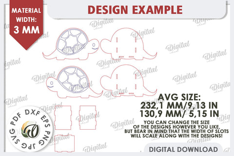 Wooden Turtle Pen Holder Laser Cut. Phone Stand SVG SVG Evgenyia Guschina 