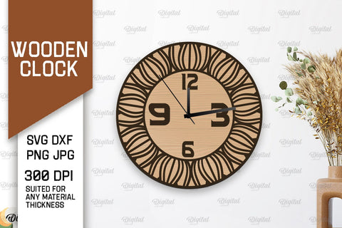 Wooden Wall Clocks Laser Cut Bundle. Home Decor SVG SVG Evgenyia Guschina 