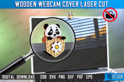 Wooden Webcam Cover | Monitor Decoration | Computer Accessory | CNC File SVG Fly Design 