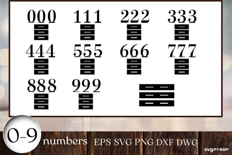 Wooden Wedding Table Numbers SVG SVG SvgOcean 