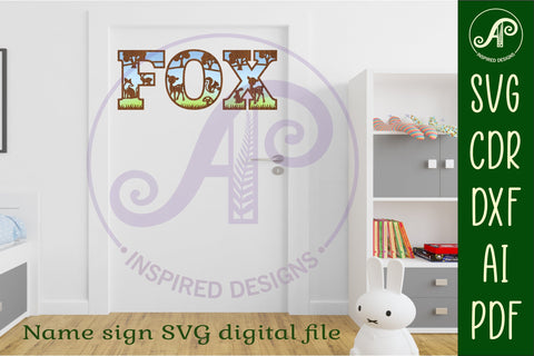 Woodland animal alphabet set. 2 layer 49 letters. SVG APInspireddesigns 