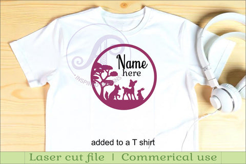 Woodland animal layered named wall sign SVG APInspireddesigns 