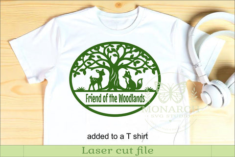 Woodland Animal Name Sign SVG, Deer Fox Tree Nursery Wall SVG APInspireddesigns 