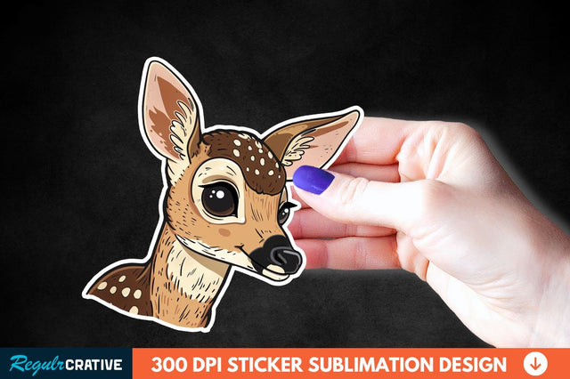 Woodland Animal Sticker Clipart Sublimation Regulrcrative 