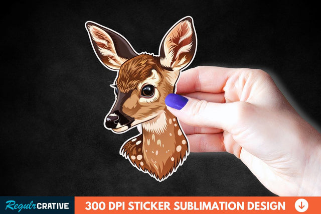 Woodland Animal Sticker Clipart Sublimation Regulrcrative 