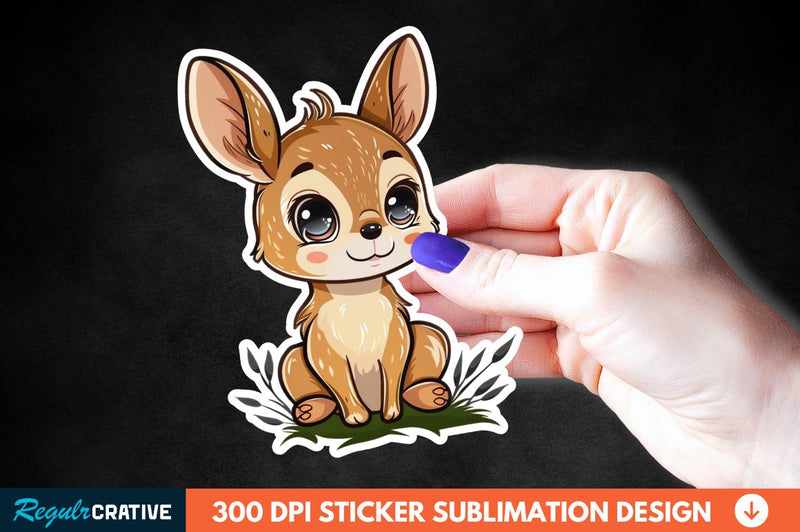 Woodland Animal Sticker Clipart Sublimation Regulrcrative 