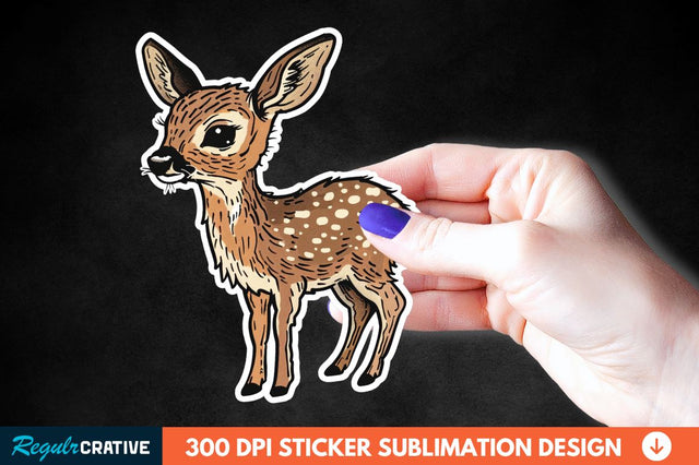 Woodland Animal Sticker Clipart Sublimation Regulrcrative 