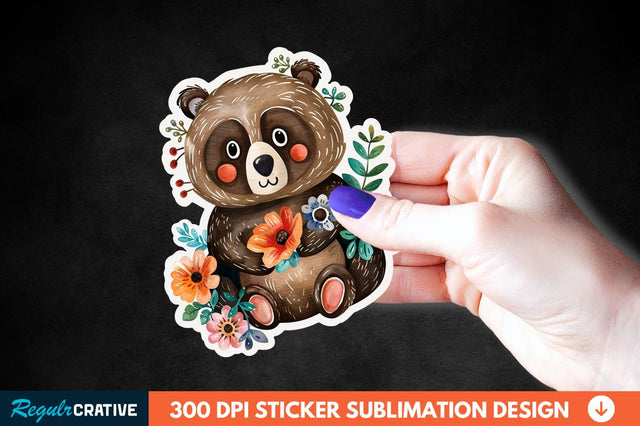 Woodland Animal Sticker Clipart Sublimation Regulrcrative 