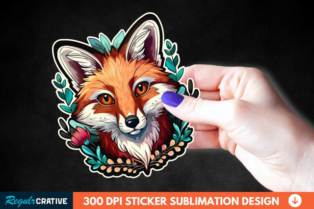 Woodland Animal Sticker Clipart Sublimation Regulrcrative 