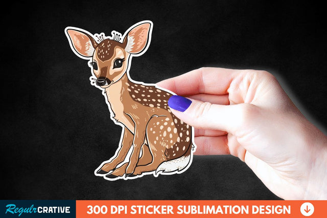Woodland Animal Sticker Clipart Sublimation Regulrcrative 