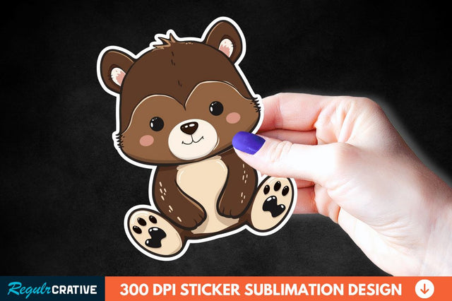 Woodland Animal Sticker Clipart Sublimation Regulrcrative 