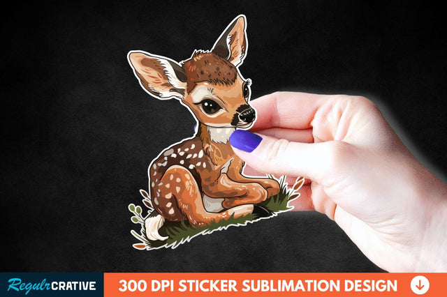 Woodland Animal Sticker Clipart Sublimation Regulrcrative 