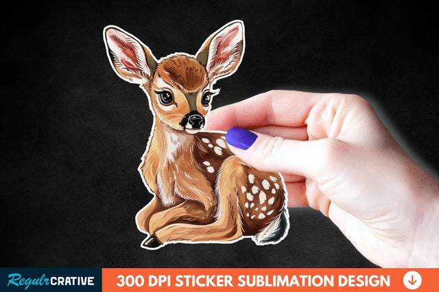 Woodland Animal Sticker Clipart Sublimation Regulrcrative 