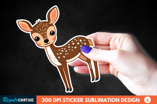 Woodland Animal Sticker Clipart Sublimation Regulrcrative 