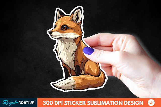 Woodland Animal Sticker Clipart Sublimation Regulrcrative 