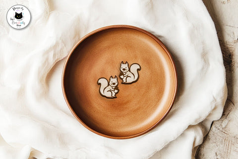 Woodland Animal Stud Earrings SVG Ivy's Creativity House 