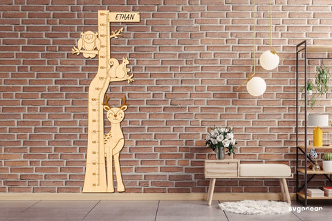 Woodland Animals Growth Chart Laser Cut SVG SvgOcean 