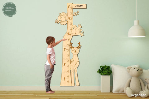 Woodland Animals Growth Chart Laser Cut SVG SvgOcean 