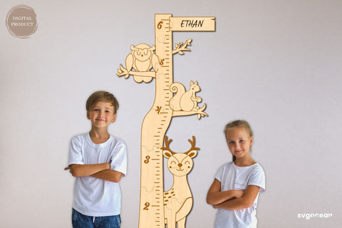 Woodland Animals Growth Chart Laser Cut SVG SvgOcean 
