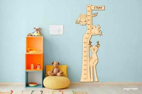 Woodland Animals Growth Chart Laser Cut SVG SvgOcean 