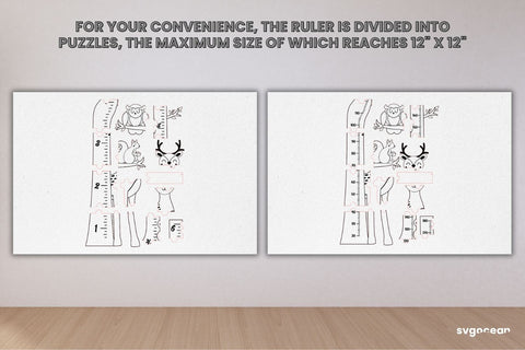 Woodland Animals Growth Chart Laser Cut SVG SvgOcean 
