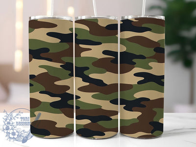 Woodland Camo 20oz Tumbler, Woodland camo design, Camo tumbler wrap, 20oz skinny tumbler, Camouflage print design, Sublimation tumbler wrap, Woodland pattern design Sublimation ToriDesigns 