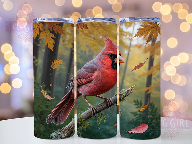 Woodland Cardinal Memorial Tumbler Wrap, Autumn Tumbler Png, 20oz Skinny Tumbler, Memorial Tumbler Design, Sublimation Download, Red Bird Tumbler, Woodland Bird Tumbler Sublimation SvggirlplusArt 