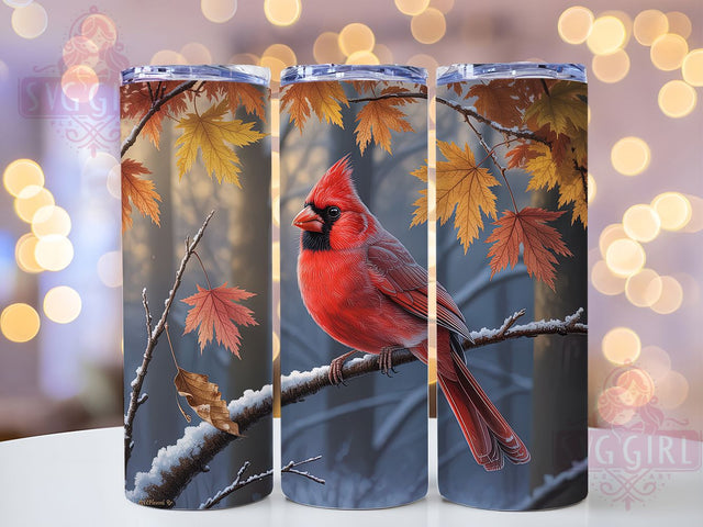Woodland Cardinal Memorial Tumbler Wrap, Autumn Tumbler Png, 20oz Skinny Tumbler, Memorial Tumbler Design, Sublimation Download, Red Bird Tumbler, Woodland Bird Tumbler Sublimation SvggirlplusArt 