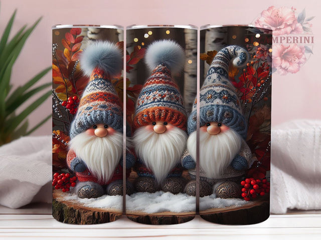 Woodland Christmas Gnome Tumbler, Woodland Winter, Gnome Tumbler, 20Oz Wrap Design, Winter Sublimation, Woodland Scene Art, Holiday Gnome Design Sublimation Li Zamperini 