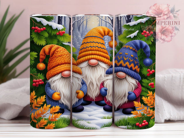 Woodland Christmas Gnome Tumbler, Woodland Winter, Gnome Tumbler, 20Oz Wrap Design, Winter Sublimation, Woodland Scene Art, Holiday Gnome Design Sublimation Li Zamperini 