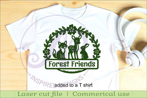 Woodland Nursery Name Sign SVG, Deer Fox Bunny SVG APInspireddesigns 