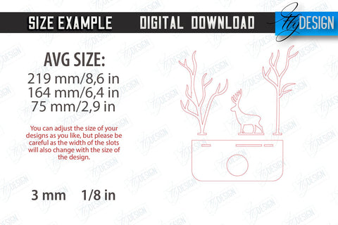 Woodland Silhouette Candle Holders Laser Cut Bundle | Shadow Candle Holder | Tealight Holder | Shadow Forest Scene SVG | Candlestick | CNC Files SVG Fly Design 