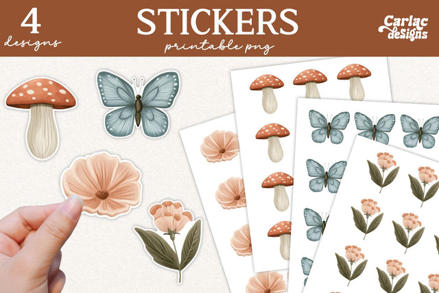 Woodlands Printable Stickers Sublimation Carla C Designs 