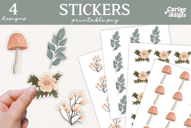 Woodlands Printable Stickers Sublimation Carla C Designs 