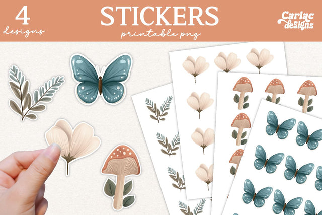 Woodlands Printable Stickers Sublimation Carla C Designs 