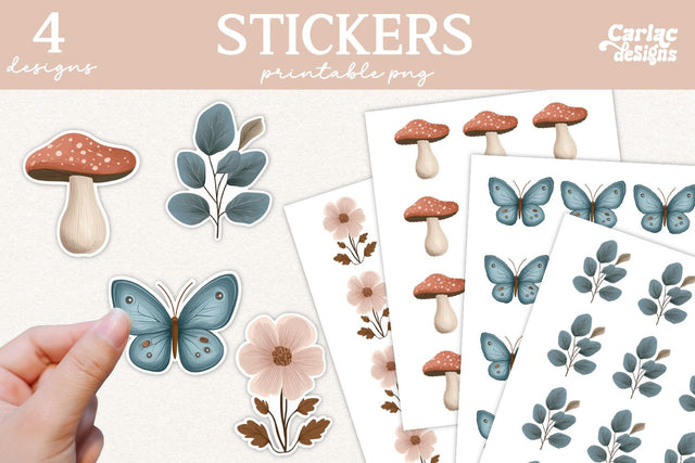 Woodlands Printable Stickers Sublimation Carla C Designs 