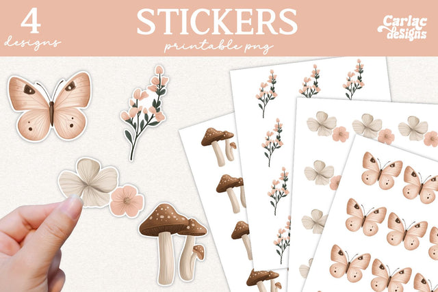 Woodlands Printable Stickers Sublimation Carla C Designs 