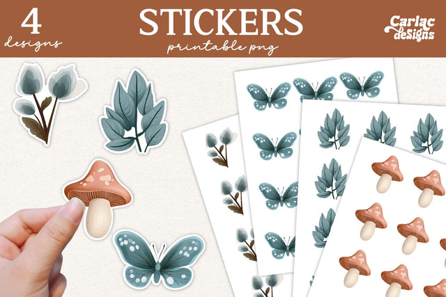 Woodlands Printable Stickers Sublimation Carla C Designs 