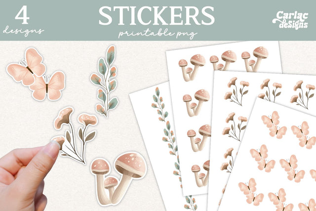 Woodlands Printable Stickers Sublimation Carla C Designs 
