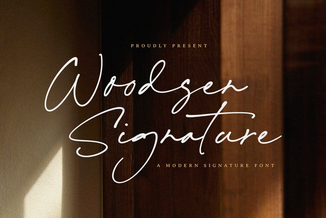 Woodsen Signature - Modern Signature Font Font Timur type 