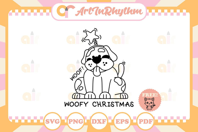 Woofy Christmas Svg, Christmas Svg, Merry Christmas Svg, Christmas Shirt Design, Dog Svg SVG Artinrhythm shop 